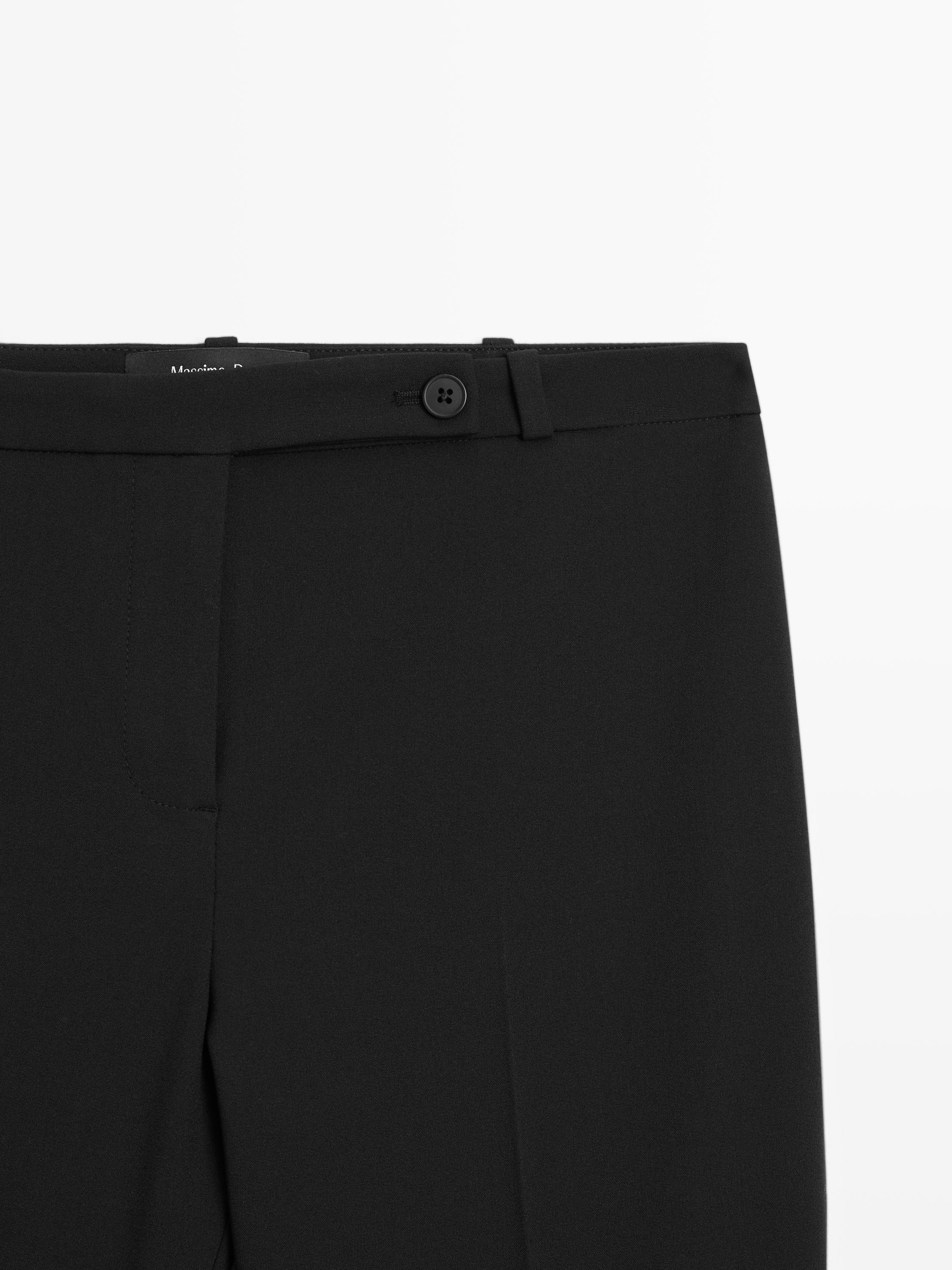 100% cotton trousers with elasticated hems